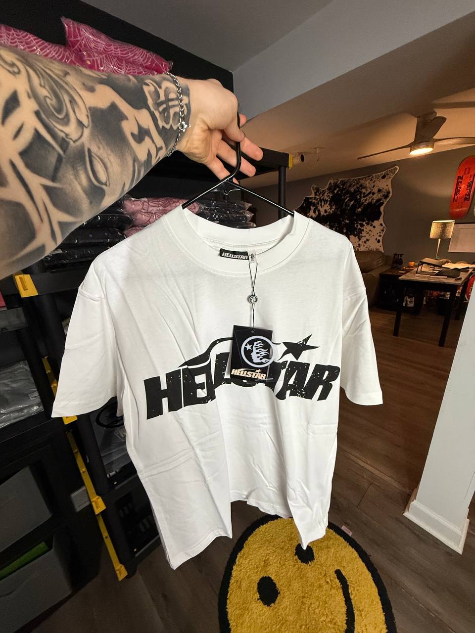 WHITE & BLACK HELLSTAR TEE