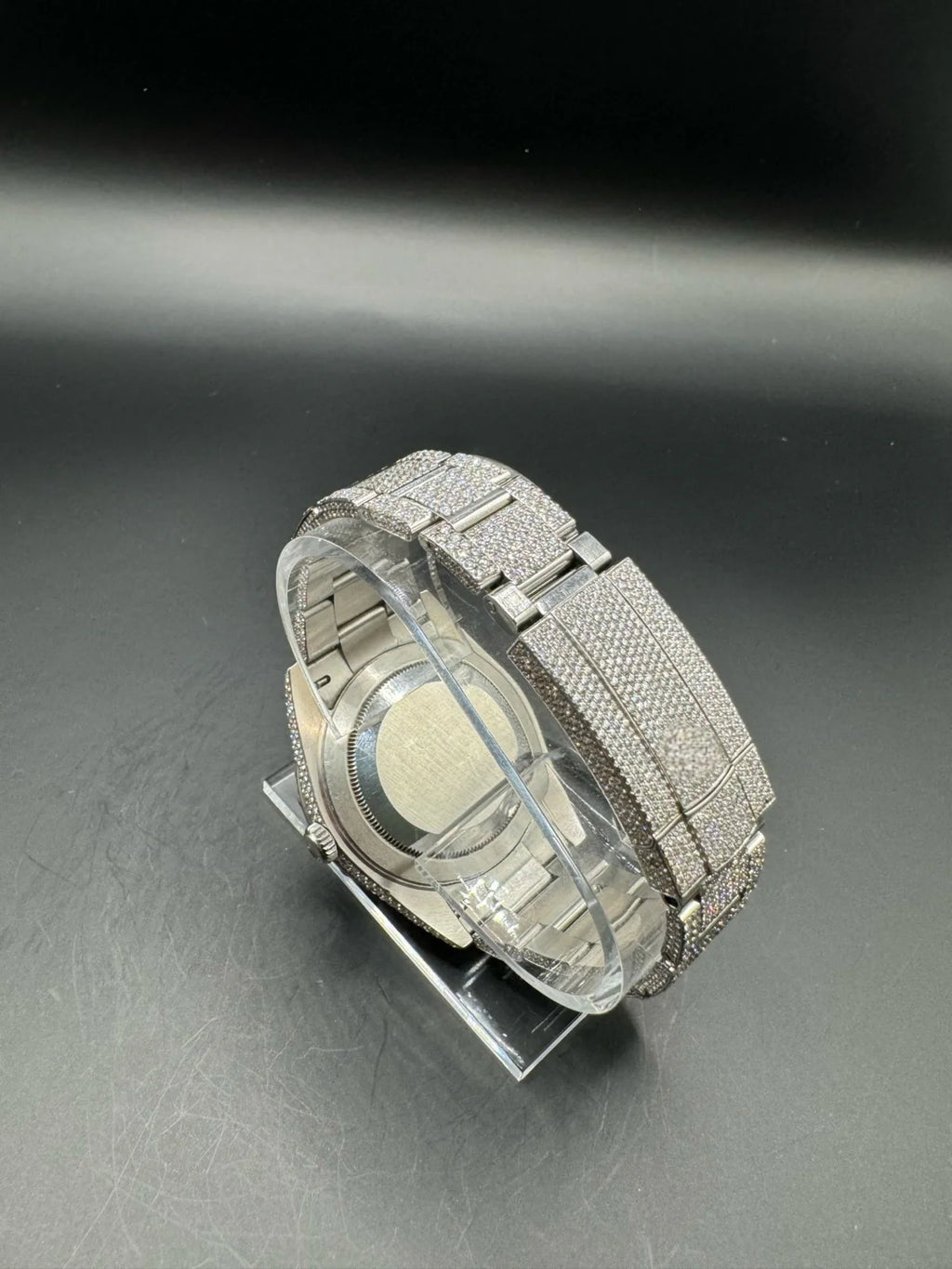 MOISSANITE ROLEX WITH OYSTER BRACELET AND ARABIC DIAL (41MM)