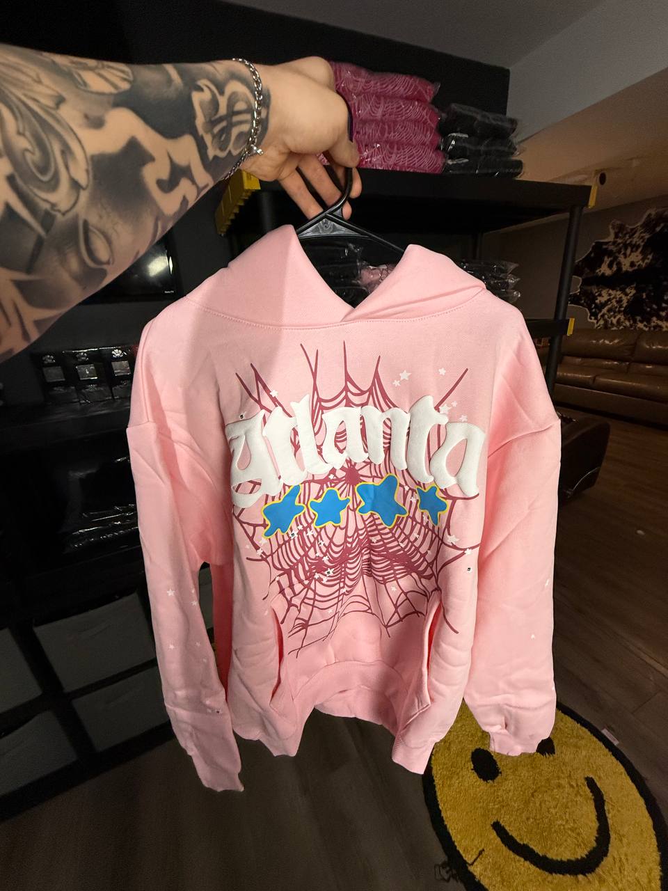 PINK ATL SPIDER HOODIE