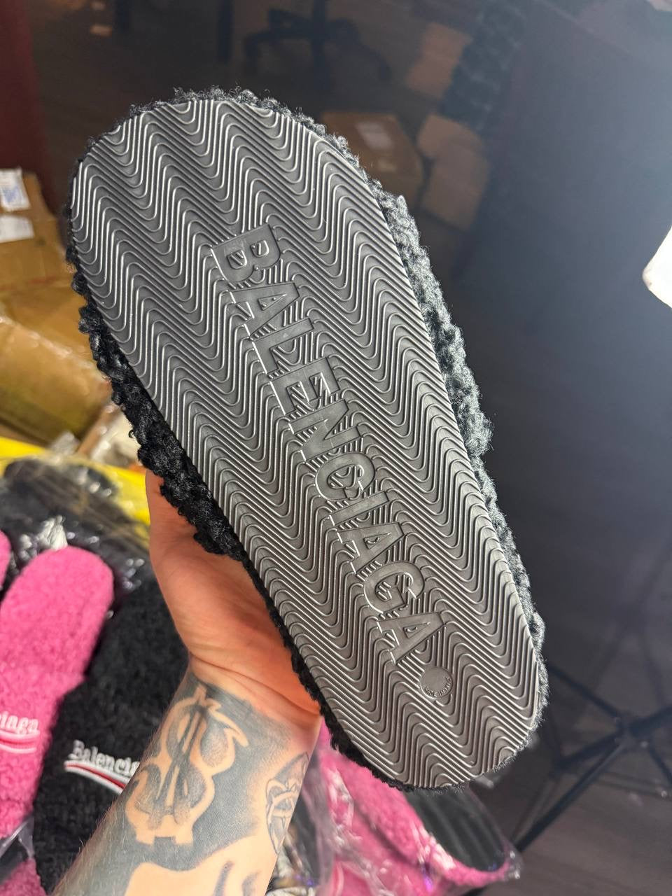 BLACK BALENCIAGA SLIDES