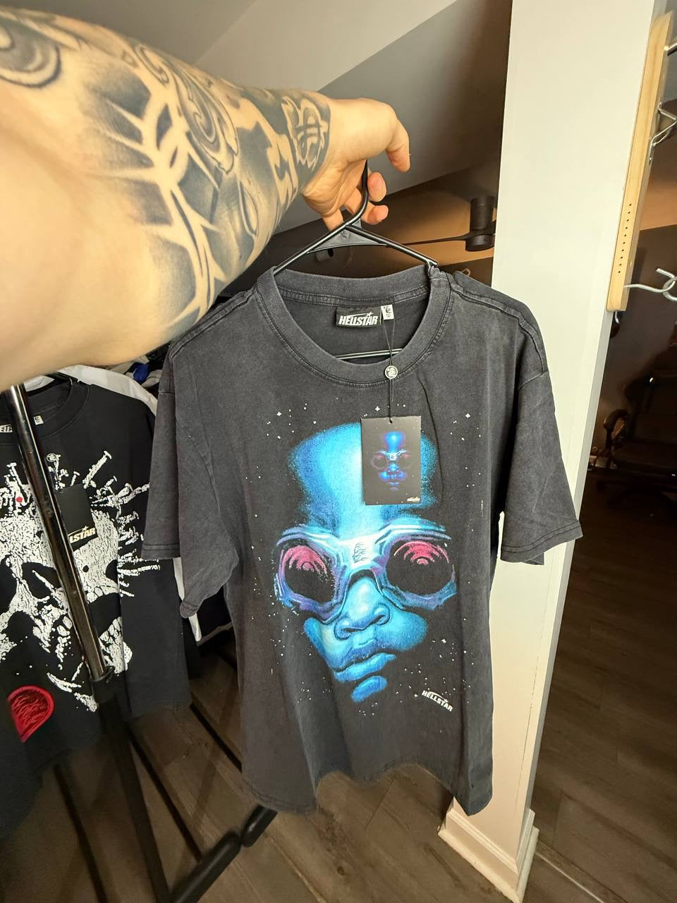 BLUE & BLACK HELLSTAR TEE