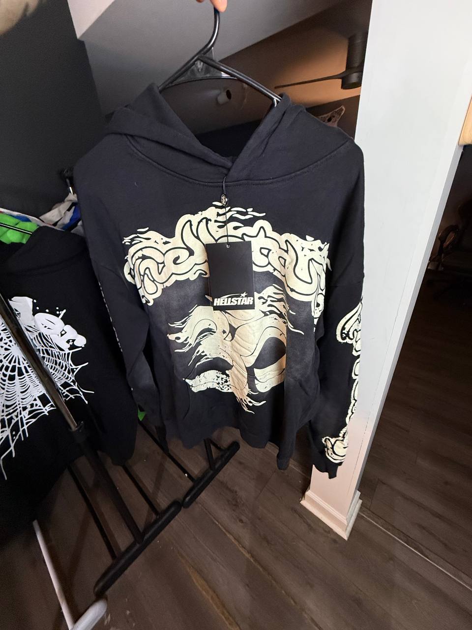 BLACK & WHITE HELLSTAR HOODIE