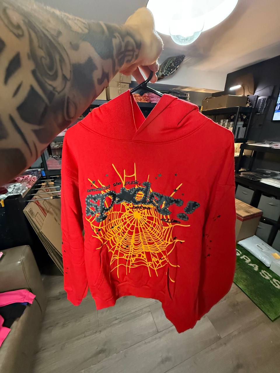 RED & ORANGE SPIDER HOODIE