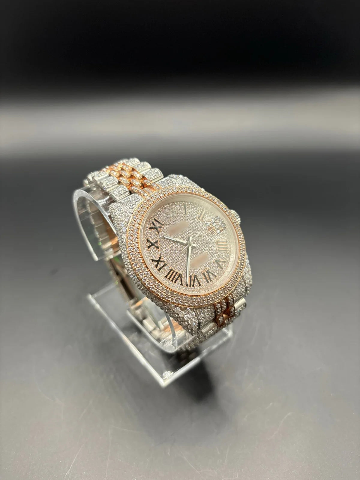 MOISSANITE TWO-TONE ROSE ROLEX WITH JUBILEE BRACELET (41MM)