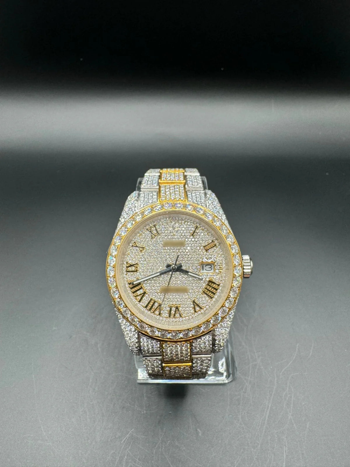 MOISSANITE TWO-TONE YELLOW ROLEX WITH OYSTER BRACELET (41MM)