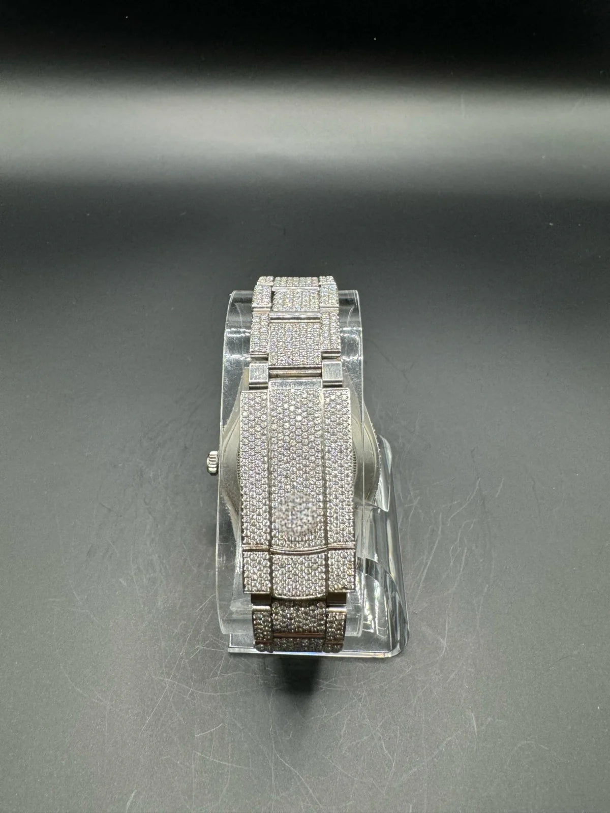 MOISSANITE ROLEX WITH OYSTER BRACELET AND ARABIC DIAL (41MM)